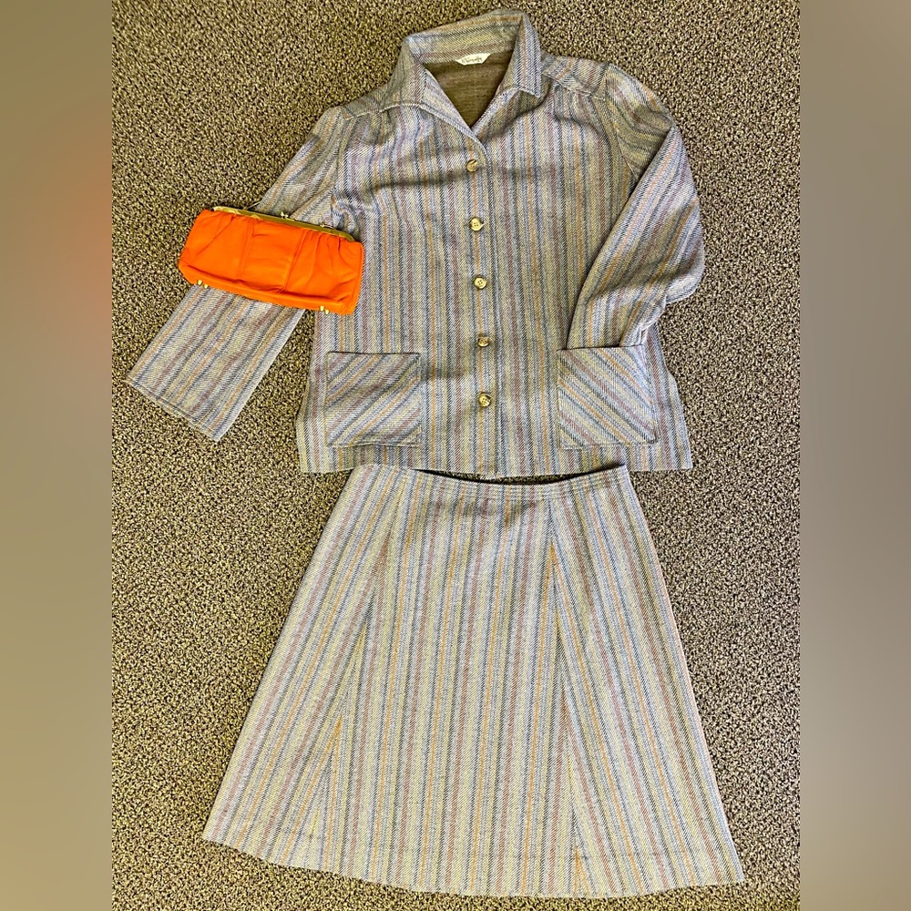 TRUE VINTAGE Tweed Suit Sz 14